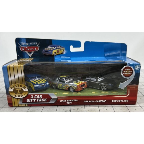 Disney / Pixar CARS Movie Exclusive 1:55 Diecast Piston Cup Nights 3 Car Set NIB - Picture 1 of 10